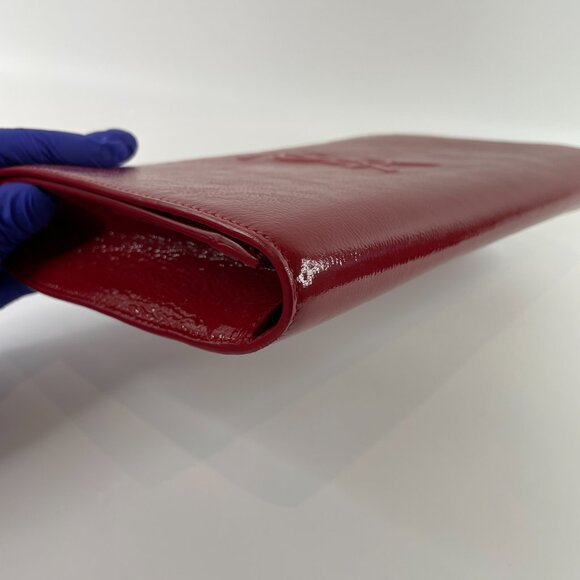 Saint Laurent Red Leather Large Belle de Jour Clutch sku#85844 (gently used) - Picture 7 of 11